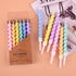 PHD CAKE 36-Count Rainbow Spiral Birthday Candles with Holders - Party Candles for Cake