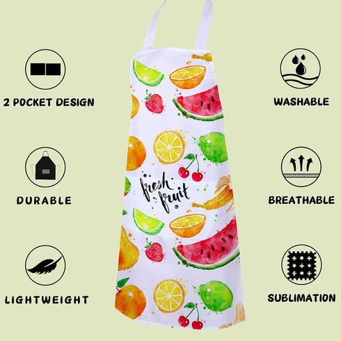 SATINIOR Sublimation Bib Blank Kitchen Aprons with Pockets, Unisex White Cooking Apron for Home