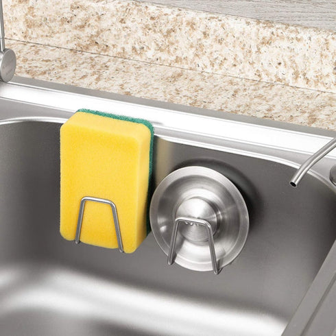 SUS304 (2 Pack) Adhesive Sponge Holder Sink Caddy for Kitchen Accessories - Stainless Steel Rust Proof Waterproof