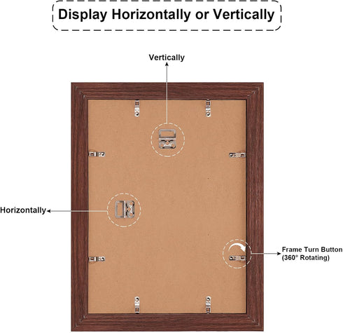 11x15 4 5x7 Picture Frame Display opening Picture Frame Collage,Multi Photo Frame with Mat,Plexiglass,Horizontal