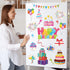 25 Pcs Happy Birthday Ocean Cruise Door Magnets, Funny Carnival Ship Decorations, Reusable Summer Refrigerator Magnets