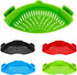 Snap Strainer, Clip-on Heat Resistant Silicone Colander for Pots, Hands-free Pour Spout for Pasta, Vegetables