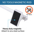 H.VERSAILTEX 4 PACK Magnetic Curtain Rods for Metal Doors, Multi-Use for Small Windows, Tool Free with Square Finials