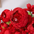 Duovlo Artificial Silk Peony Bouquets (Spring Red, Wedding Home Decoration, Pack of 1)