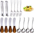 Charcuterie Accessories (14 Pcs) - Cheese Spreaders, Mini Serving Spoons, Forks, and Tongs for Charcuterie Board,