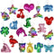 TTSAM 20 Pieces Reversible Mermaid Sequin Keychain, Glitter Flip Sequin Keychains Animal Shape for Party Events Gift