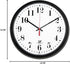 Black Quartz Contract Clock, 13.75" Overall Diameter, Black Case, 1 AA (Sold Separately)