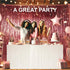 allgala White Tinsel Table Skirt 2-Pack - 29x108 Inch Metallic Foil Fringe Skirts for Party Decoration