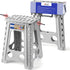 ACKO Folding Step Stool, 17.5 Inch, 400 lbs Capacity, Collapsible Stool for Kitchen, Grey