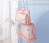 Vercord Clear PVC Handbag Dust-Free Cover, Moistureproof Purse Storage Bag with Handle Zipper for Closet Beige XXL