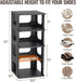 5-Tier Closet, TRZZ Small Shoe Rack, Vertical Narrow Stackable Organizer with Removable Partition, Efficient Shoe