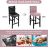 Brown-4 Pack) YISUN Bar Stool Covers, Stretch Waterproof PU Bar Stool Slipcover Removable Washable Bar Stool Chair