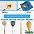 AUOON Silicone Utensil Rest and Pot lid holder with Drip Pad for Multiple Utensils,Dishwasher Safe,Heat-Resistant,BPA-Free Spoon Rest for Stove Top,Kitchen Utensil Holder for Spoons,Ladle,Tong & More
