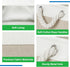 Bidtakay Small Fabric Storage Baskets, 3-Pack Collapsible 12x8x5 Inch Canvas Bins for Closet Organization - S-White &