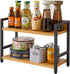 IBUYKE 2-Tier Industrial Spice Rack, Desktop Storage Organizer for Kitchen, Office, Living Room, Nature, UTLJ002N