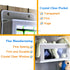 2 Pack 5-Shelf 2 Pack) Hanging Shelves Over The Door Organizer Wall Mount Storage Bag (Sesame Gray