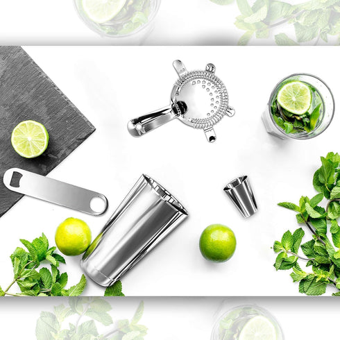 NutriChef Mixology Bartender Cocktail Shaker Set - 15 Piece Essential Martini Making Kit