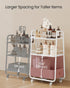 3-Tier ULRC001WB01 VASAGLE LILEA Collection - Storage Cart with Fabric Basket, Rolling Utility Cart with Wheels