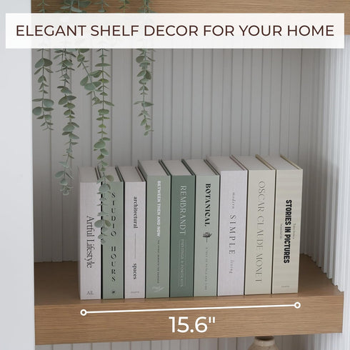 Set 9 Beautiful Decorative Books - of Boxes Enhance Your Coffee Table, Bookshelf or Mantel Shelf Decor - Aesthetic