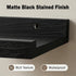 12 5.5inch, 2 Pack Z metnal Wood Floating Shelves, Small Natural Wooden Display Wall Shelf for Picture Ledge, Wall
