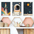 XLXARTQN 3Pcs Astronaut Wall art Nursery Space Adventure Posters Prints Rocketship Wall Decor Explore Dream Galaxy