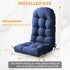 Lucresta 48.8x20.4x4.3, 1 Adirondack Chair Cushion, High Back Patio Cushions with Adjustable Ties, Waterproof Tufted