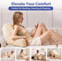 20in, IASEAHK Reading Pillows for Sitting in Bed Adult, Back Pillow for Bed Sitting Up, Backrest Pillows with Shredded