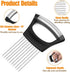 CNTVO Onion Holder for Slicing, Stainless Steel Onion Slicer, Onions Slicer Holder with Protective Cover, Multi-Use