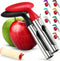 Zulay Kitchen Premium Apple Corer Tool - 2 Pack Black & Red, Ultra Sharp Stainless Steel, Easy to Use & Clean