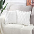 MADIZZ Set of 2 Soft Plush Short Wool Velvet Decorative Throw Pillow Covers 22x22 inch, White