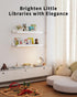 Shario 4-Pack Nursery Book Shelves, White Floating Shelves for Wall Kids, Scalloped Shelves, Wall Book Shelves
