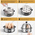 7 360W, Annie & Mia Design Electric Egg Cooker, All Stainless Steel Egg Capacity egg boiler, Hard, Medium, Soft Boiled