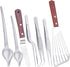 Cridoz 7 Pcs Stainless Steel Kitchen Cooking Plating Tweezers, Tongs, Spoons, Offset Spatula for Food