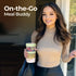 2 Pack 27 oz, ComSaf Overnight Oats Containers with Lids Plastic Yogurt Parfait Cups with Folding Spoons to Go, Salad