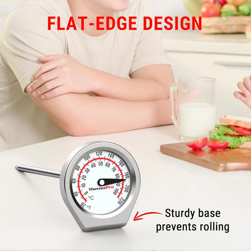 ThermoPro Dial Instant Read Meat Thermometer - Portable Kitchen Thermometer with 5'' Stainless Steel Probe