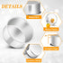 P&P CHEF Set of 4 Cake Pans, Stainless Steel Round Baking Tins for Birthday Wedding, Leak-proof & Easy Clean, 4 Inch.