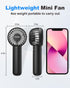 2-Pack Handheld Fan Portable Fan for Travel 3 Speeds Powerful Mini Fan Battery Operated Personal Fan USB Small Fan with Base Lanyard for Beach Trip Vacation Makeup Eyelash, Pink+Black by Coohea