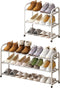 kiplant Shoe Rack for Closet, 3-Tier Expandable Closet Shoe Rack Metal Organizer, Heavy