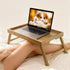 VaeFae Acacia Bed Table Tray, Wooden Breakfast Tray with Folding Legs, Bed Tray for Eating and Laptop, Eating Trays