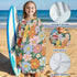 30x50 Flower Cat Beach Towel for Girls, Floral Cat Beach Towel, Cats Hooded Bath Towel, Cats Lover Gifts for Girls Boys
