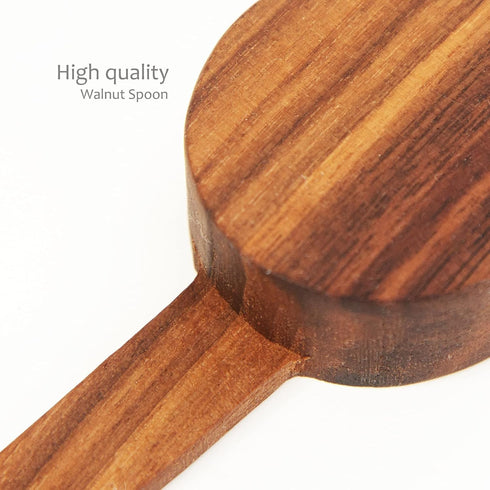 Wood Scoop for Canister - Measuring Spoon for Coffee Beans, Ground Coffee, Protein Powder, Spices, Tea, Bath Salt