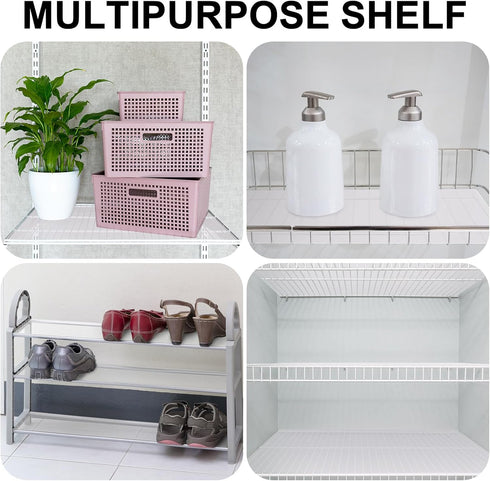 4 12 48 Inch Barydat Pcs Frosted Plastic Wire Shelf Liner Clear Frosted Hard Refrigerator Shelf Mats Non Adhesive
