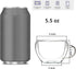 Youngever 2 Pack Double Wall Glass Espresso Mugs, Thermo Insulated Coffee Cups, 5.5 Ounce (Wide)