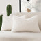 Foindtower Set of 2 Curly Teddy Wool Faux Fur Pillow Covers Decorative