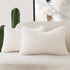 Foindtower Set of 2 Curly Teddy Wool Faux Fur Pillow Covers Decorative