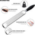 Rainspire 304 Upgraded Citrus Lemon Zester Grater, Easy Clean Dishwasher Safe, for Ginger Garlic Parmesan Cheese