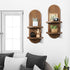2 15.75 6.69 Inches(Brown) Wenqik Pcs Boho Wall Shelf Rainbow Arch Wooden Floating Shelf Mid Century Bohemian Hanging