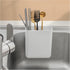 Multifunctional Compact Kitchen Drainer, Utensil and Cutlery Drying Rack Holder, Hangable Sink Shelf, White