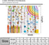 42x54in Alphabets ABC Blackout Curtains for Kids,Education Learning Rainbow Crayons Alphabet Colors Animals Numbers
