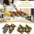 Sunflower Bees Oven Mitts and Pot Holders Set, 5 Silicone Sunflowers Kitchen Gloves and Apron Set